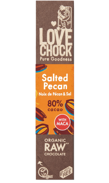Lovechock Salted pecan 80% cacao bio & raw 40g